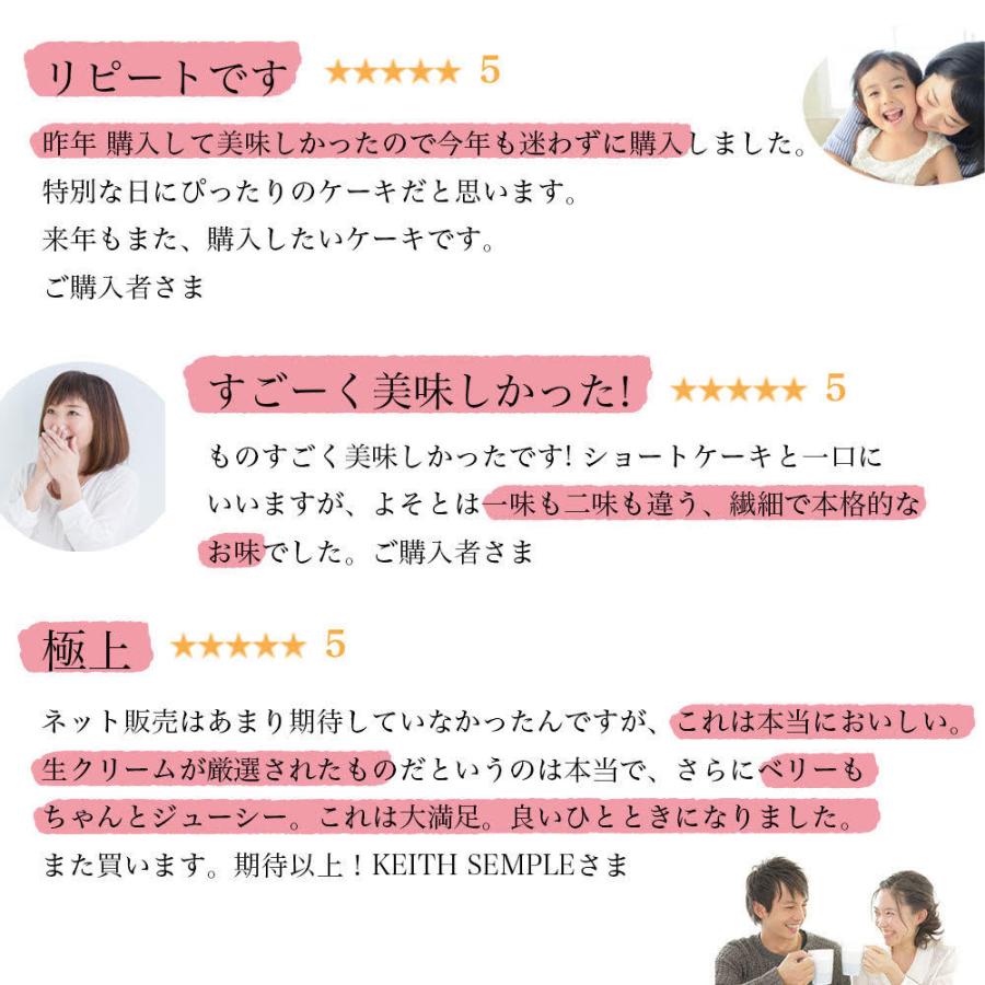 誕生日ケーキ バースデーケーキ 送料無料 宅配 大人 子供 冷凍 / ホワイトベリー 4号 2人用 3-4人用｜tenshi-okurimono｜06