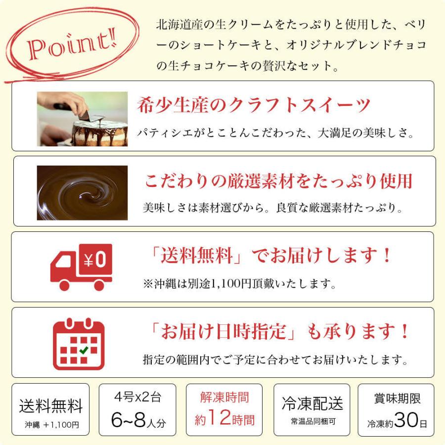 誕生日ケーキ クリスマスケーキ 苺 チョコ 2021 予約 誕生日ケーキ 配送 冷凍 生チョコトルテ ホワイトベリー 4号 2台セット Te041 パティスリー天使のおくりもの 通販 Yahoo ショッピング