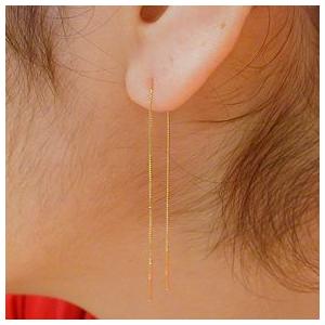 18金ベネチアアメリカンピアス　10ｃｍの画像