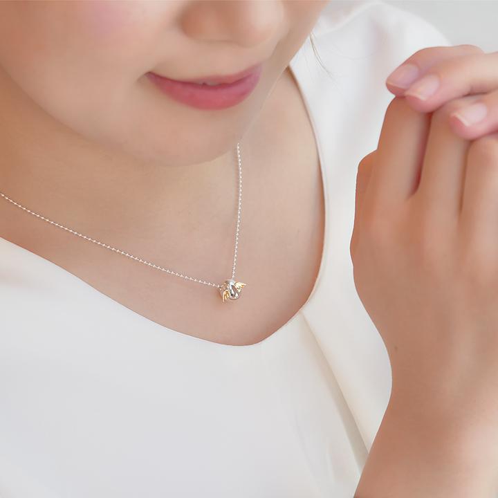 天使の卵 直営店 ネックレス レディース シルバー K18 ベーシック 天使