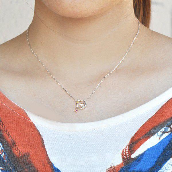 天使の卵 直営店 ネックレス レディース 月 誕生石 2個 シルバー 