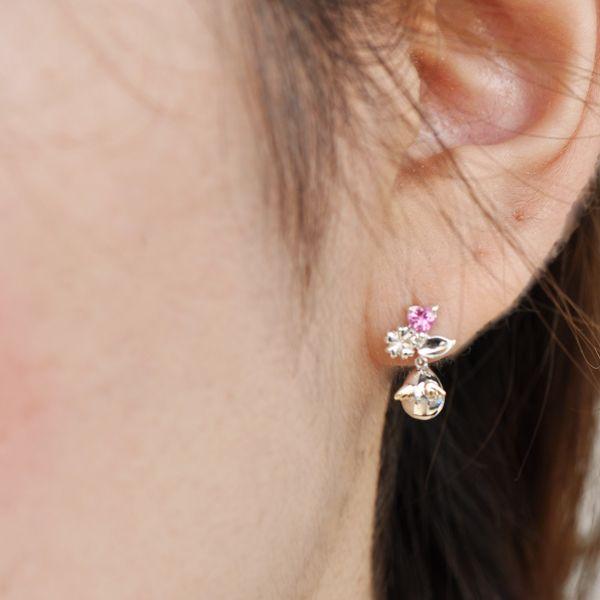 天使の卵 直営店 ピアス シルバー ピンクトルマリン 花 可愛い 天使 