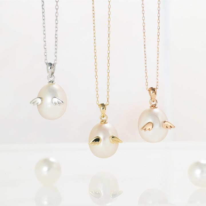 天使の卵 直営店 ネックレス レディース 天然パール 本真珠 K10