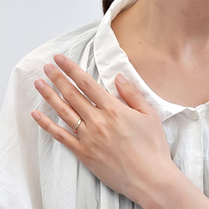 リング レディース K10 K18 プラチナ  LSR0601DPK Lovers & Ring 素材が選べるリング 彼女 妻 夏の画像