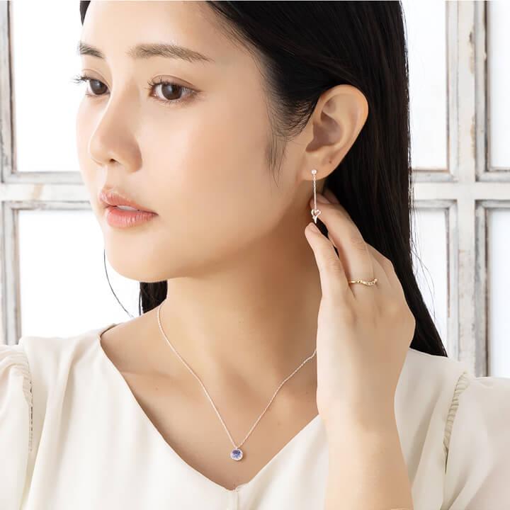 KA様 御依頼品20%OFF✨アクアマリン×ラリマー×ピンクトルマリン✨ ネックレス レディース 三日月 天然石 アクアマリン ピンクトルマリン