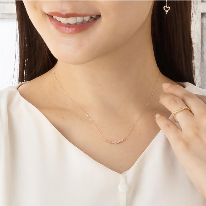 ネックレス レディース K10 10金 アミュレット ラインネックレス 天然石 MIP11022 彼女 妻 母の日_8