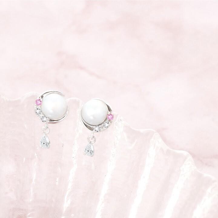 ネックレス ピアス セット レディース 三日月 パール MIP1181WEB-SET01 彼女 妻 夏の画像