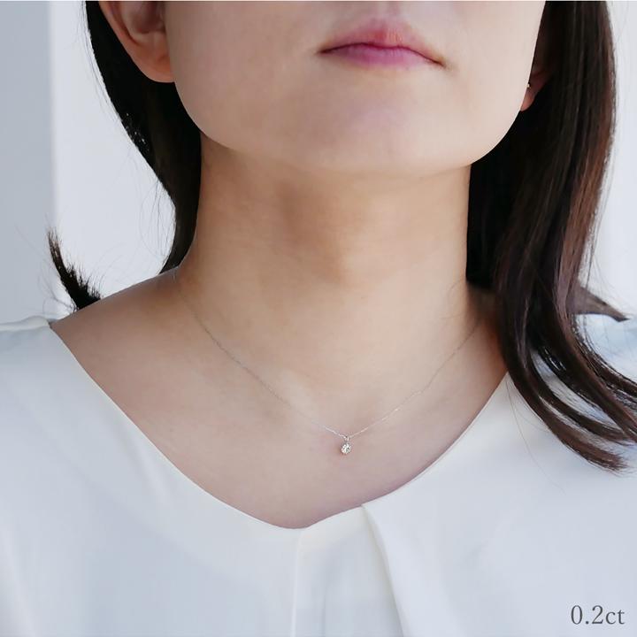 在庫限り 特別価格！ プラチナ900 Pt ネックレス レディース ダイヤモンド 0.1カラット 0.2カラット 一粒 RITA JEWELRY RTP7007 彼女 妻 夏の画像