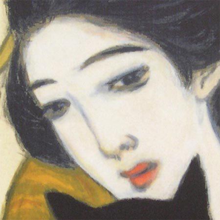 竹久夢二 黒船屋 モダン掛け軸 【掛軸】【一間床・半間床】【趣味
