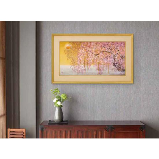 西田俊英　絵画　近衛桜 日月（左隻） （このえざくらじつげつ・させき）　　【複製】【美術印刷】【巨匠】【変型特寸】【桜】｜tenshoudo｜06