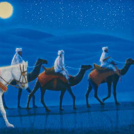 平山郁夫 絵画 アフガニスタンの砂漠を行く・月 (特装版) 送料無料