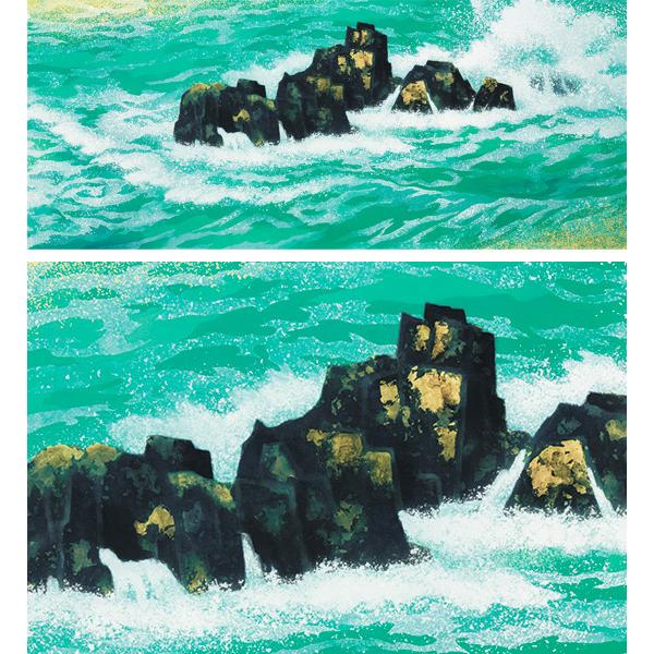 東山魁夷　絵画　満ち来る潮(みちくるうしお)　送料無料　【複製】【美術印刷】【巨匠】【変型特寸】_3