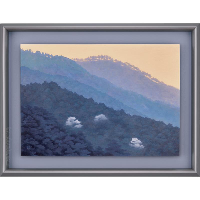 【新品】東山魁夷「白馬の森」 ポスター　複製画　日本画　風景画　額付 新品】東山魁夷「白馬の森」 ポスター 複製画 日本画 風景画 額付