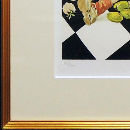藤田嗣治、【少女と果物】、希少な額限定装用画集より、新品額装付 果物と少女 リトグラフ 藤田嗣治 | 絵画販売・買取