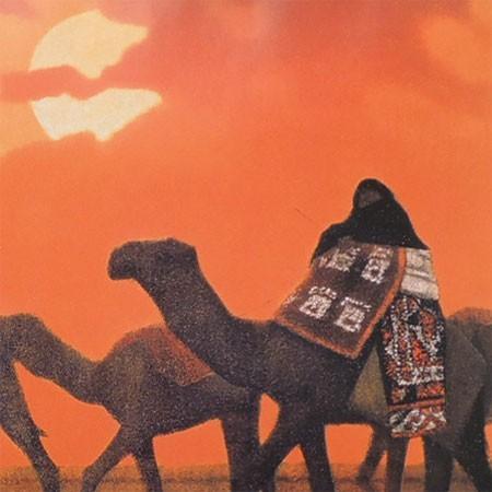 平山郁夫 絵画 シリア砂漠の夕 アートポスター 【複製】【アート