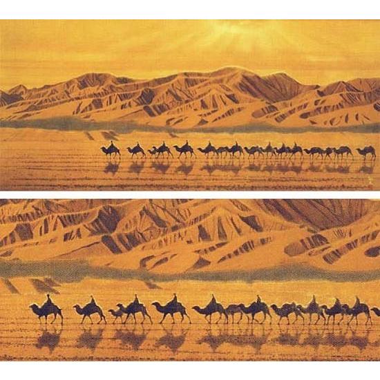 【複製画】平山郁夫「絲綢之路天空（しちゅうのみちてんくう）岩絵具仕上げ　日本画 平山郁夫 絵画 絲綢之路天空（しちゅうのみちてんくう） 【複製