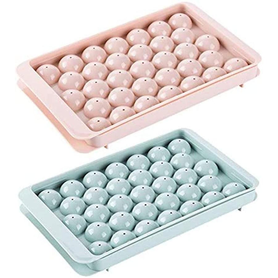 2枚 製氷皿 フタ付き製氷器 可愛いアイストレー 角形 丸氷アイスキューブ 40 Offの激安セール お酒 お菓子 耐久性 取り出しやすい製氷機 お茶 アイスクリーム