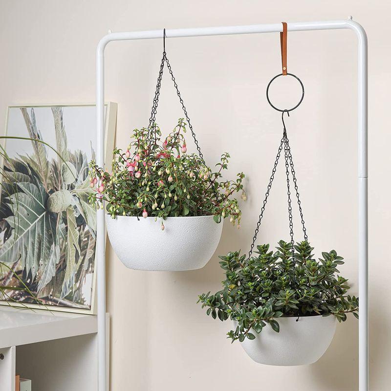 1151円 Sale 92 Off T4u 植木鉢 ハンギングプランター プラスチック 2点セット 吊り鉢 排水穴付き 屋内 屋外 インテリア ガーデン 観葉植物適用 ホワイト