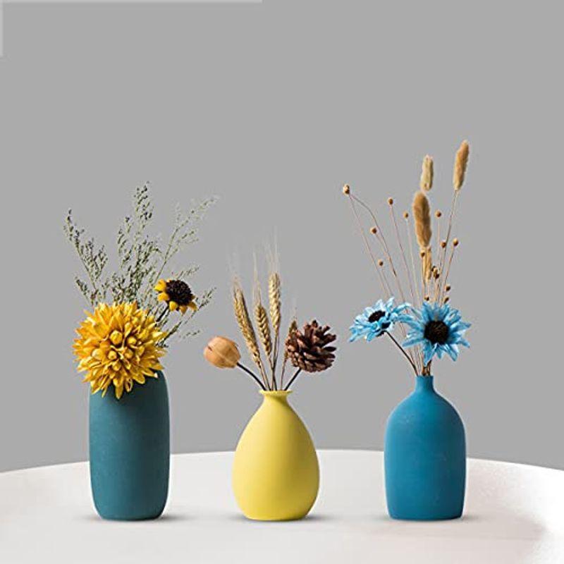 ついに再販開始 花瓶 陶器 一輪挿し ミニ おしゃれ フラワーベース 3点セット小さめ 和風花瓶 日本 ブラックセラミック 植木鉢インテリア飾り プレゼ