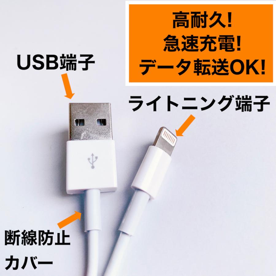 ライトニングケーブル セット iPhone充電ケーブル1m ACアダプター 急速 