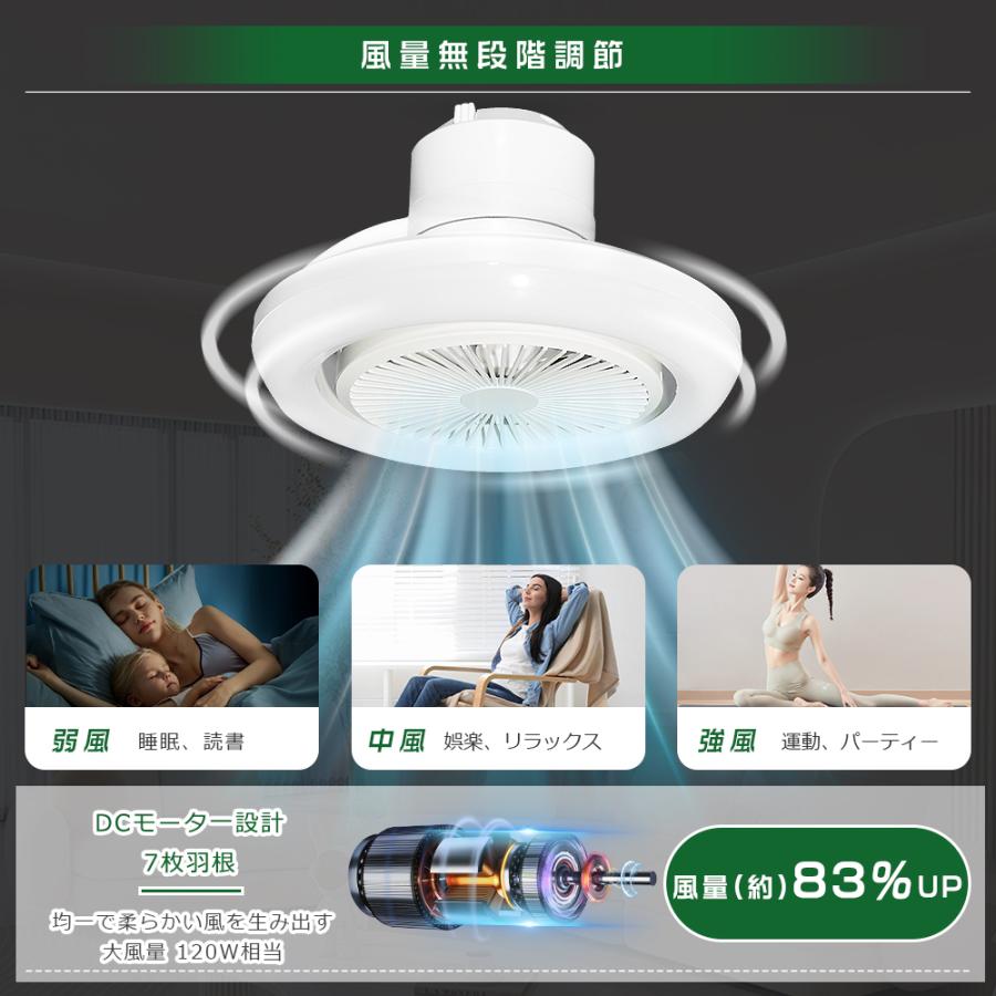 シーリングファンライト LED 調光調色 北欧 ~12畳 省エネ シーリング