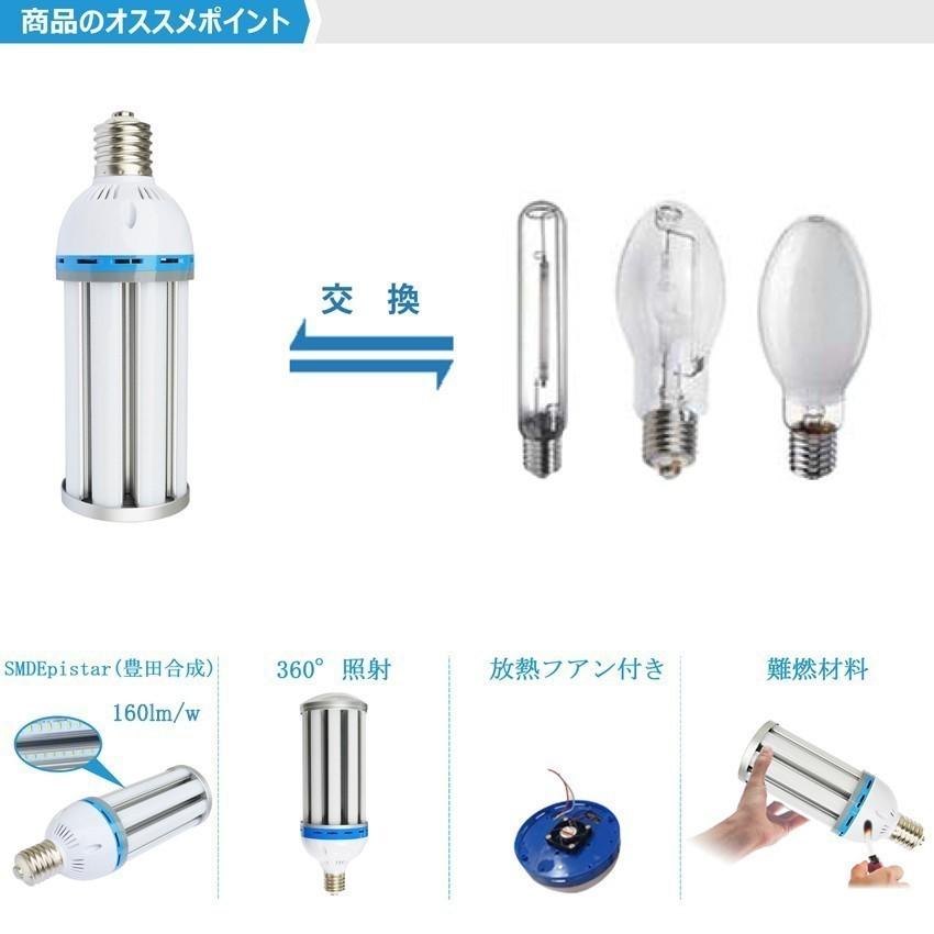 80W形LEDコーンライト/600W水銀灯相当 /水銀灯代替/LED水銀ランプ/LED街路灯 80W E39 12800LM  IP64防水防塵 屋外屋内OK 高輝度 高演色 電源内蔵 色選択｜tentenledjpn｜05