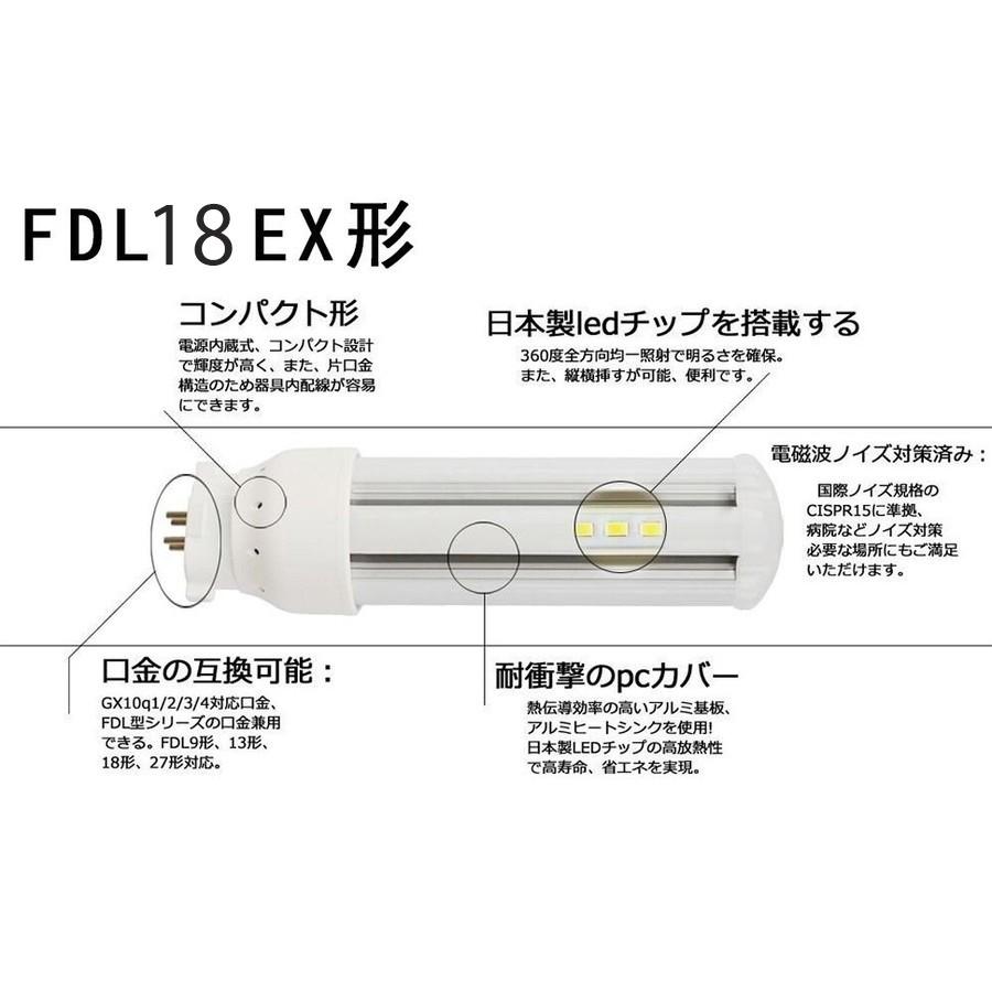 二年保証】 コンパクト形蛍光灯 FDL18 FDL18EX LEDツイン蛍光灯 8w消費