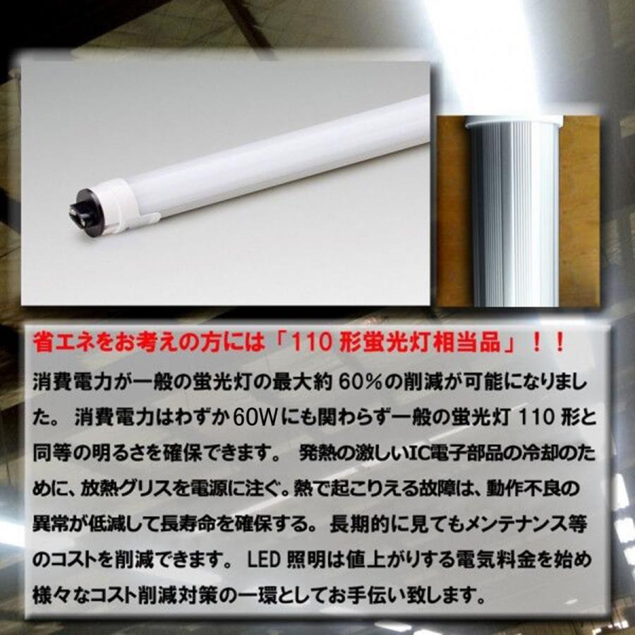 LED蛍光灯 直管 110W形 110形 直管型 LED直管蛍光灯 240cm 2400mm 80W 12800ルーメン R17d 口金回転式 T10 100/200V対応 直結工事必須 2年保証 10本セットの画像