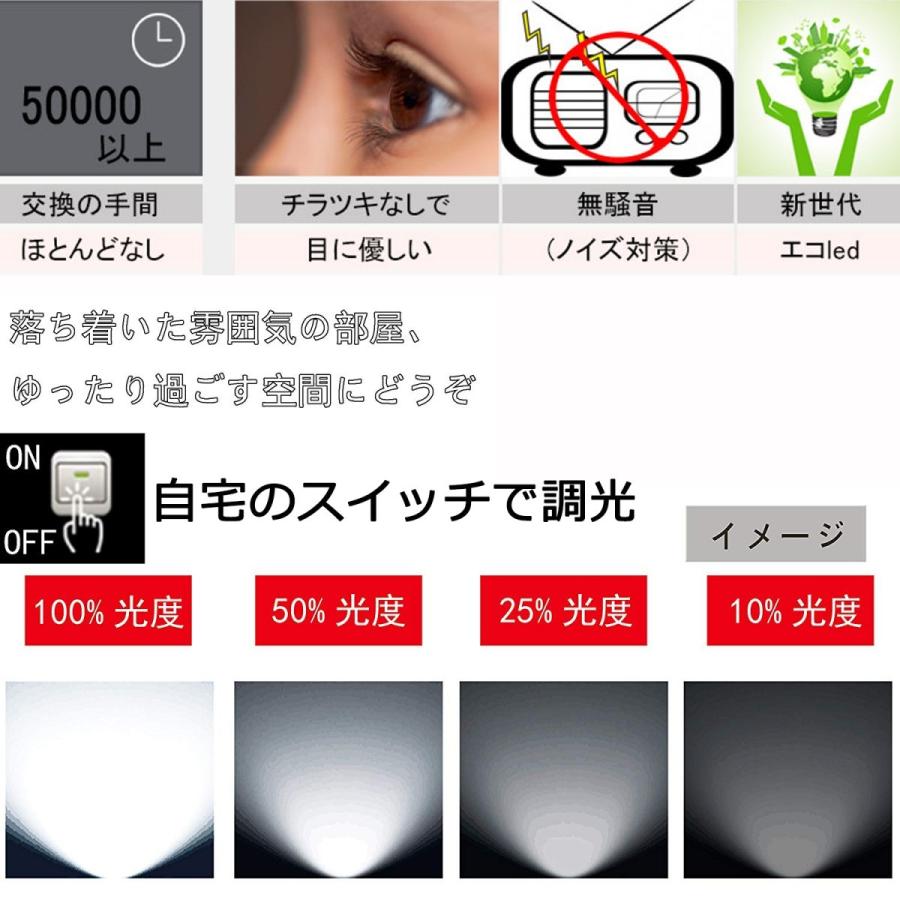 4段階調光機能】オン/オフ壁スイッチで調光 LED電球 ボール球形100形