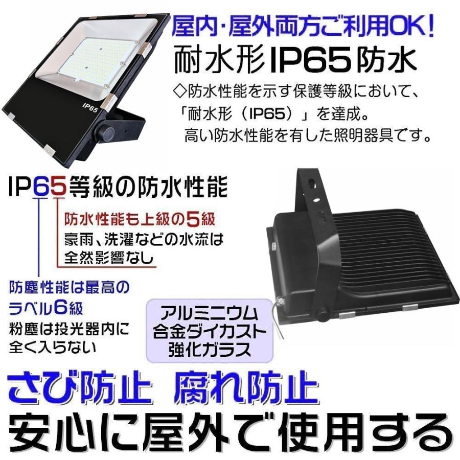 LED投光器 150W 1500W相当 薄型LED IP65防水防塵 120度広角 24000LM超高輝度 160LM/W 看板照明 屋外屋内 作業灯 集魚灯 看板灯 駐車場 色選択 PSE認証済二年保証｜tentenledjpn｜03