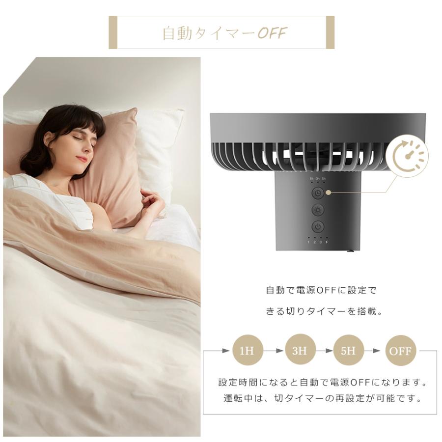 卓上充電式扇風機 静音大容量 10000mAh 扇風機 キャップ 卓上扇風機 充電式 携帯扇風機 DC 静音 風量3