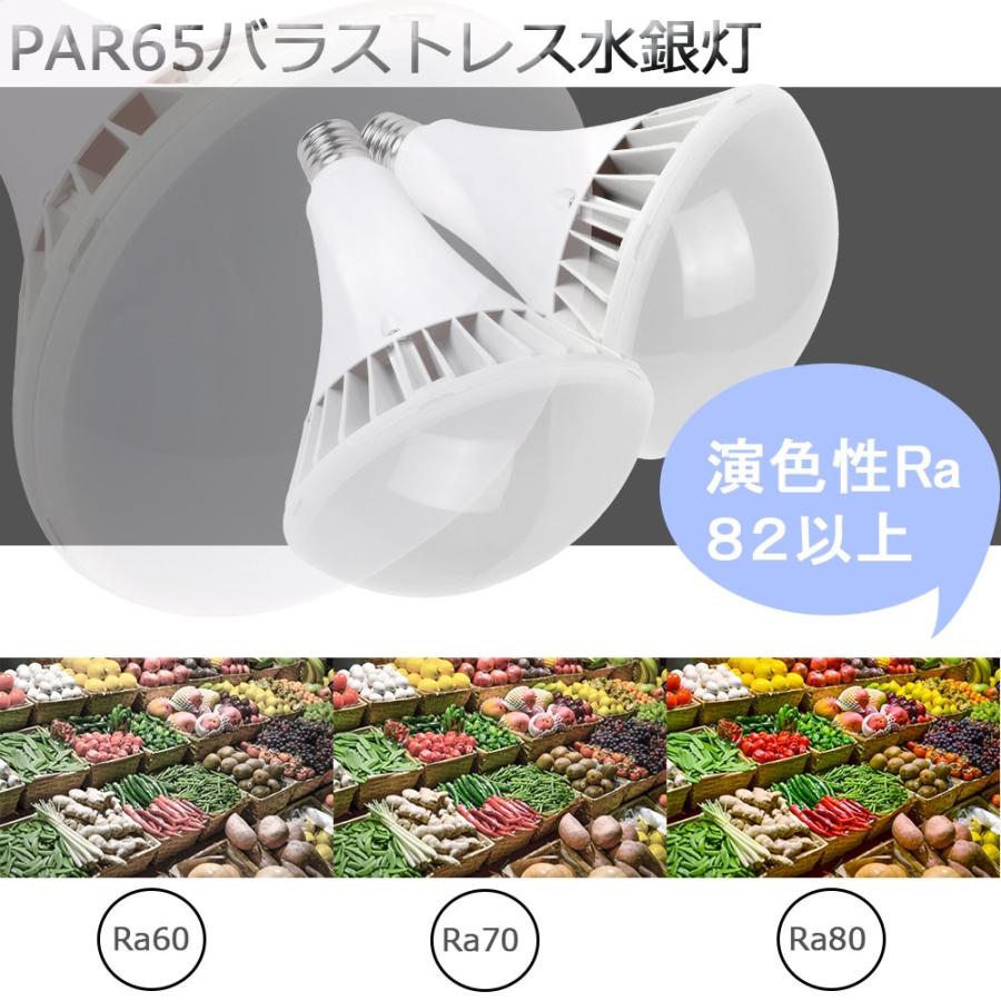 LED バラストレス水銀灯 PAR65 E39口金 100W 16000LM IP66防水 バラ