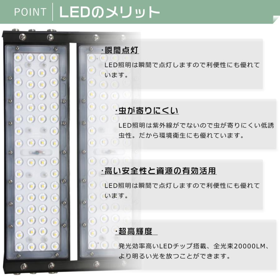 LED投光器 屋外用 明るい 100W 1000W相当 20000LM 投光器 LED 屋外 防水 LED作業灯 IP65 LED投光機 高天井LED照明 屋内 屋外 看板 駐車場 倉庫 工場 プラグ付き｜tentenledjpn｜07