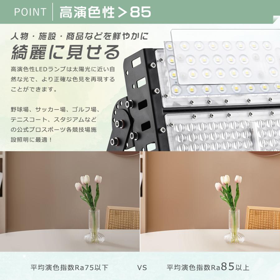 LED投光器 屋外用 明るい 100W 1000W相当 20000LM 投光器 LED 屋外 防水 LED作業灯 IP65 LED投光機 高天井LED照明 屋内 屋外 看板 駐車場 倉庫 工場 プラグ付き｜tentenledjpn｜13