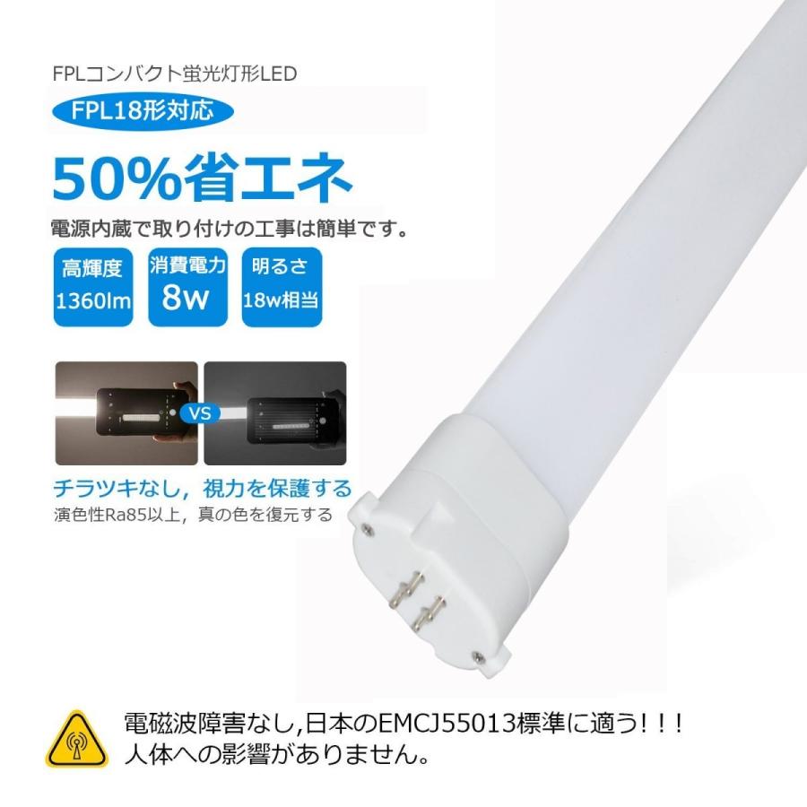 FPL27形代替用/FPL27EX-D　LEDツイン蛍光灯　LEDコンパクト蛍光灯　 口金:GY10q通用/消費電力：27W→10W 60％以上省エネ　高輝度・長寿命・高品質　昼光色｜tentenledjpn｜03