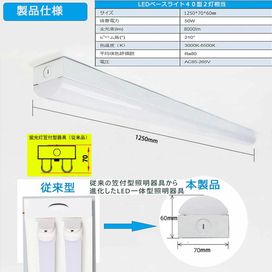 2台セット【PSE取得済み】 器具一体型 led蛍光灯一体型 40W型 2台セット【PSE取得済み】 器具一体型 led蛍光灯一体型 40W型