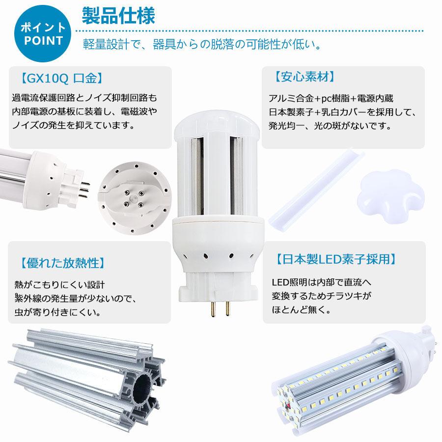 【10本】特売セール FDL9EXL FDL9EXW FDL9EXN FDL9EXD LED FDL9形対応 LEDコンパクト蛍光灯 GX10Q兼用口金 消費電力4W 640lm 配線工事必要 PSE認証済み 色選択の画像