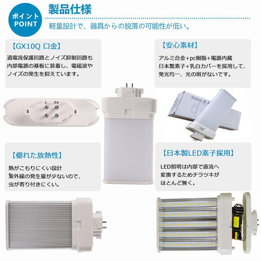 特売セール【10本】 FML9 LED FML9EX FML9EXL FML9EXW FML9EXN FML9EXD LEDコンパクト蛍光灯 GX10Q兼用口金 消費電力 4W 全光束640lm 配線工事必要 PSE認証済みの画像