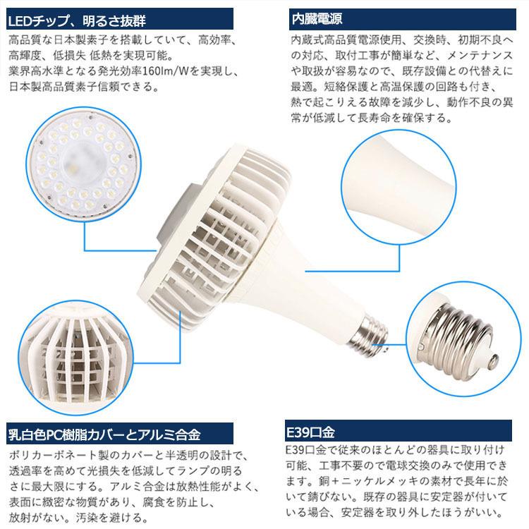 特売セール【10個】 HL150W LED バラストレス水銀灯 E39 150W 全光束24000LM 高輝度 大射灯 LED電球 1500W相当 水銀灯 LED化 駐車場 運動場 高天井照明 二年保証_2