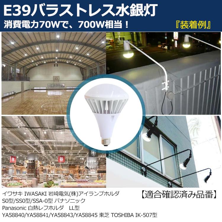 特売セール【30個】 新型 PAR56 LED 電球 PAR56 70W 700W相当 11200lm PAR56ma PAR56 LED 口金E39 バラストレス水銀灯 E39 LEDビーム電球 IP65 防水 防塵 防湿の画像
