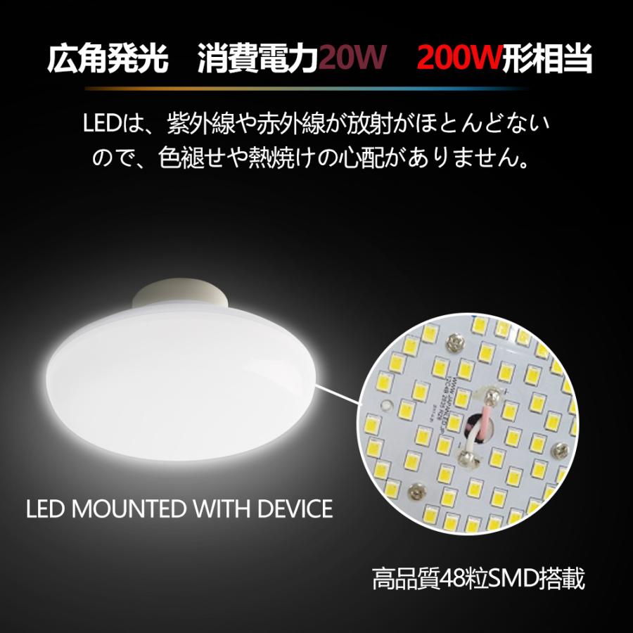 昼光色 LED 小型シーリングライト おしゃれ 2600lm 20W 200W相当 4畳 6