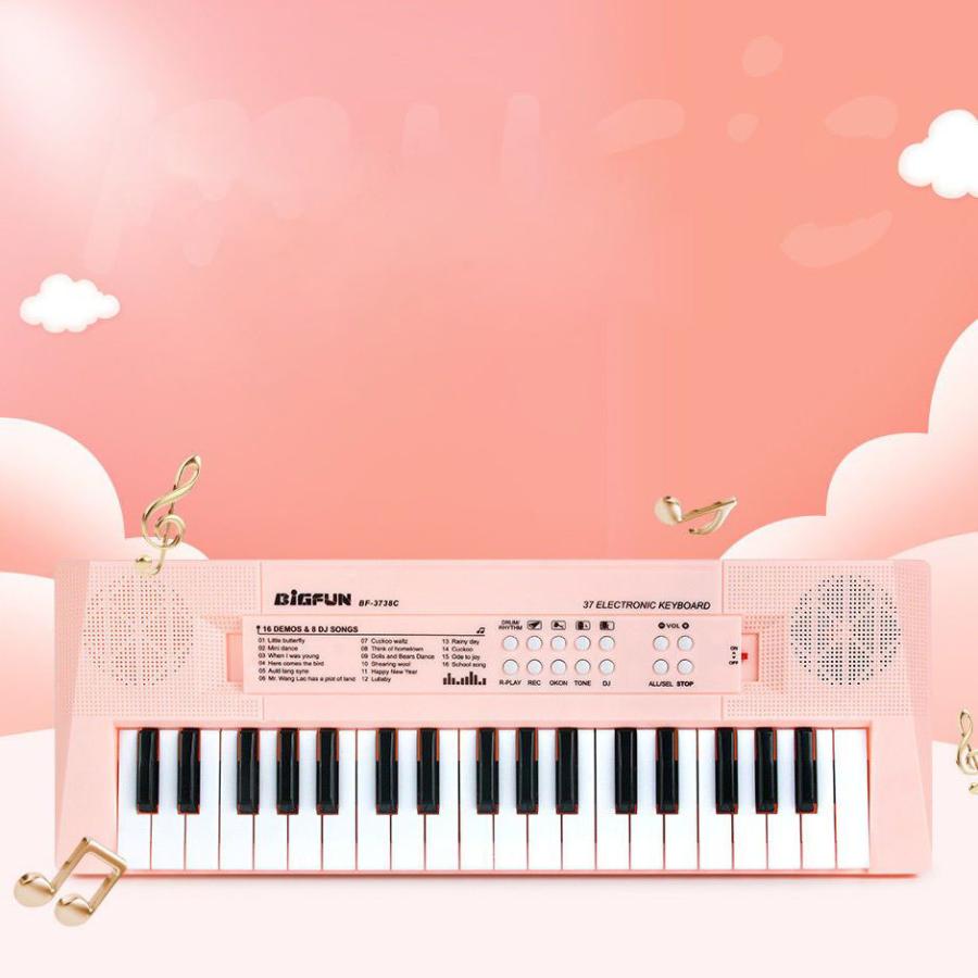 ミニ キーボード 楽器 ピアノ おもちゃ 電子 37鍵盤 演奏 初心者 音楽