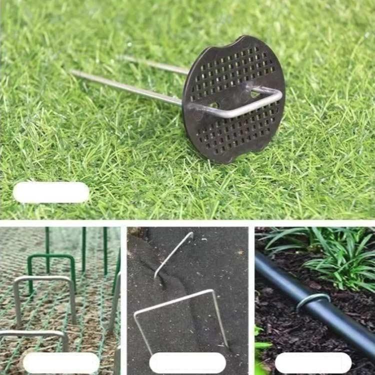 ピン 防草シート 100本 25cm 除草シート 黒丸付き セット 防草シートピン 固定ピン 固定 30cm Uピン杭 押さえピン 極太3mm ...