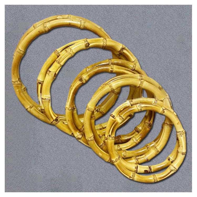 持手 ハンドメイド 竹 6本組！直径17cm/15cm/13cm/12cm/10cm ハンドル