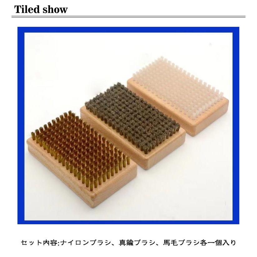 ブラシ ワックスブラシ スノボ スキー ナイロンブラシ 馬毛ブラシ 3点