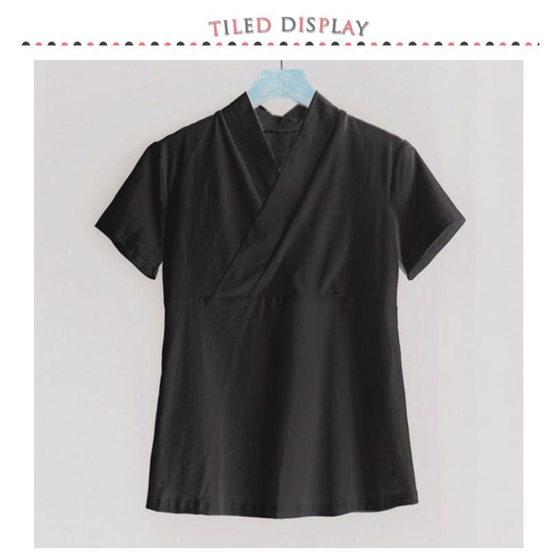 Tシャツ 半襦袢 白 襟付き 着物スリップ 半 半衿 襦袢 肌襦袢 半袖
