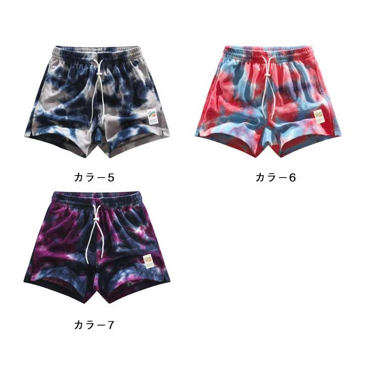 おしゃれ メンズ ハーフパンツ タイダイ風 ショートパンツ 短パン 