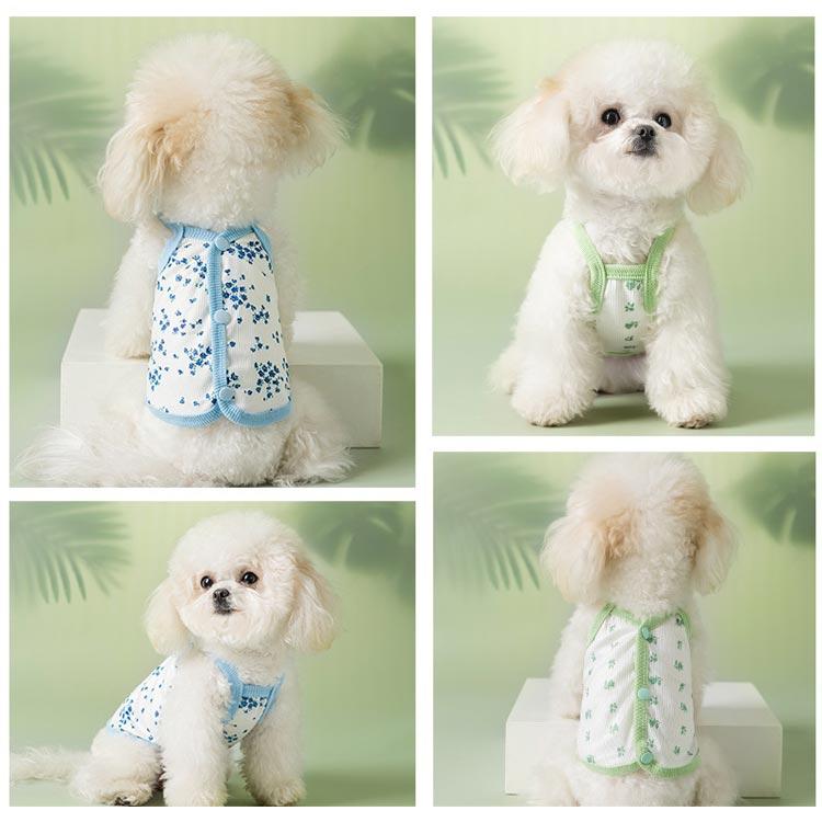 夏 ワンちゃん 小型犬 キャミソール 背中開き 犬用服 涼感 ドッグ