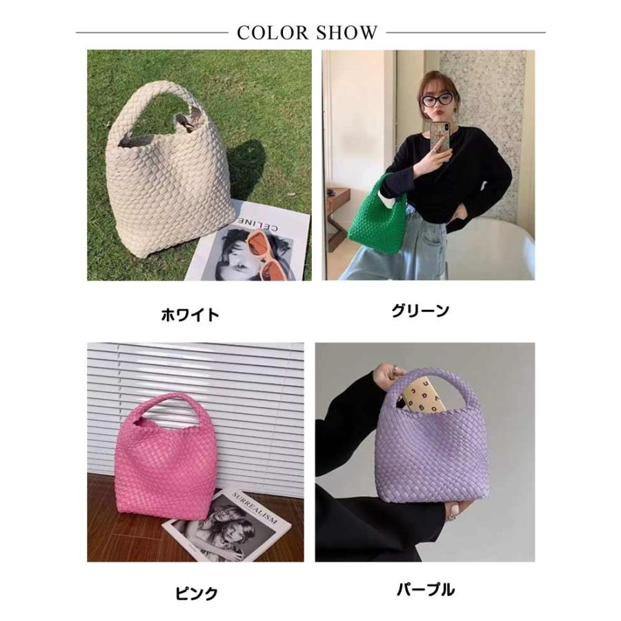 ミニトート バッグ 編み込み ハンドバッグ PUレザー おしゃれ