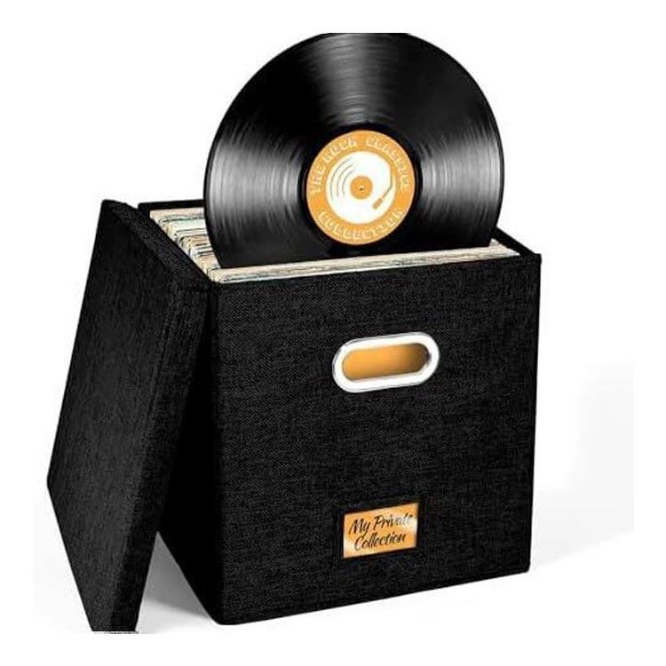 レコードボックス 70枚収納 レコードケース 折りたたみ クラシック 12